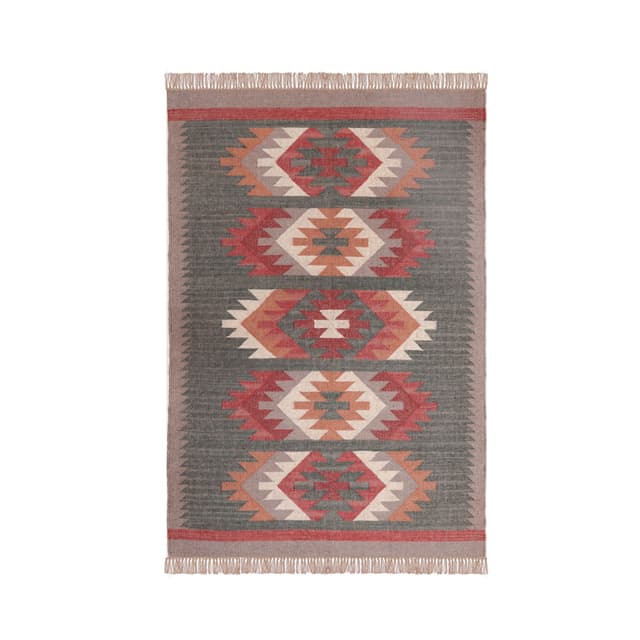 Reversible Vintage Kilim Wool Jute Rugs