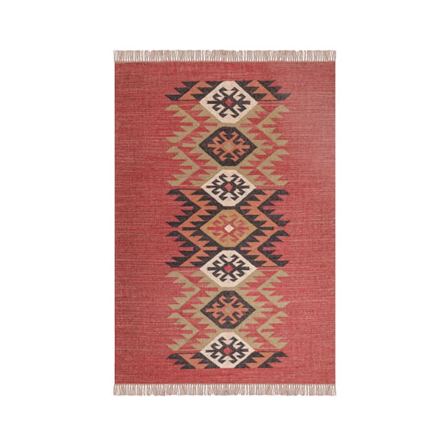 Eco Friendly Colorful Wool Jute Kilim Dhurrie Rug