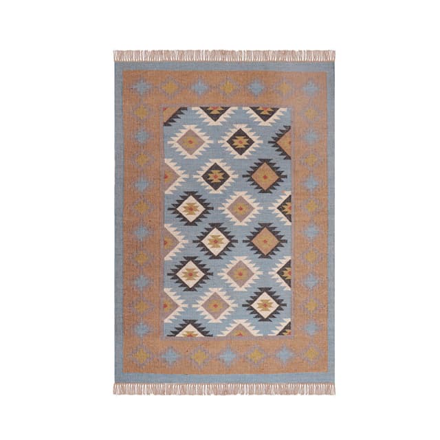 Handwoven Multicolor Wool Jute Kilim Rugs