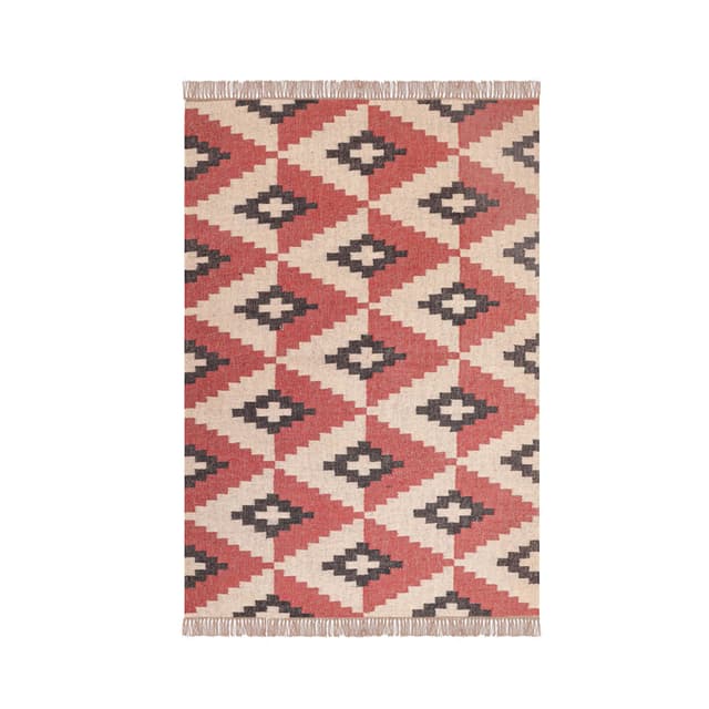 Reversible Handwoven Vintage Kilim Wool Jute Antique Rug