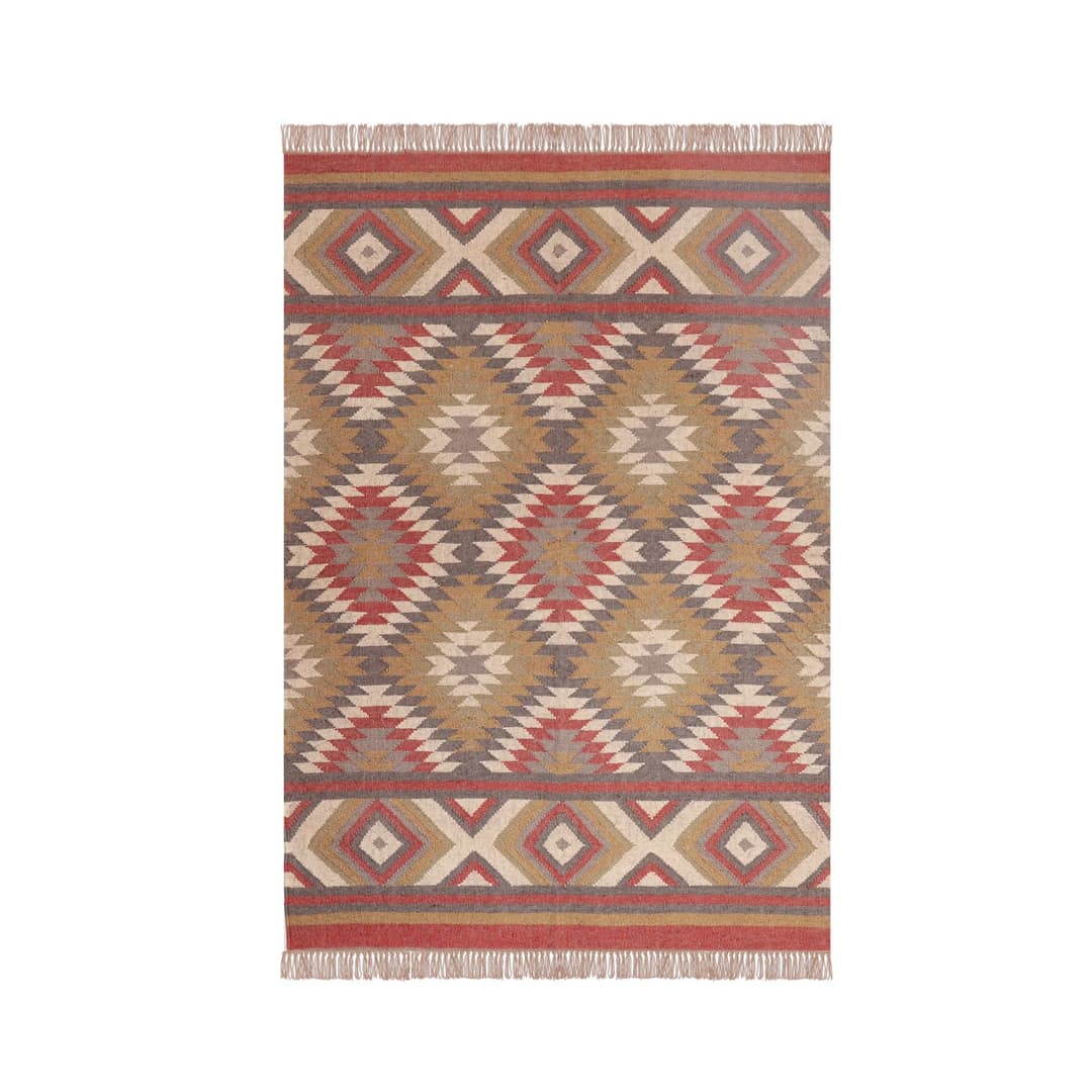 Home Decor Custom Size Bohemian Wool Jute Kilim Rugs