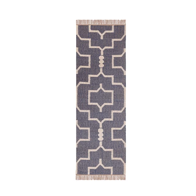 Reversible Wool Jute Kilim Runner Rug