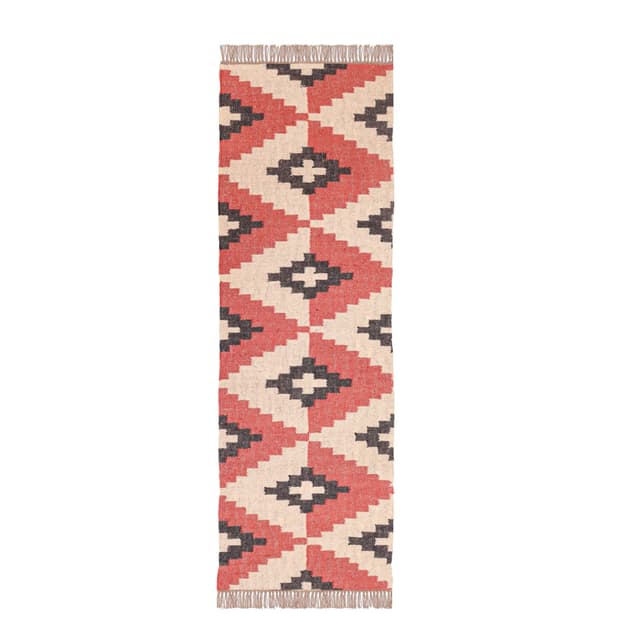 Indian Handmade Multicolor Vintage Kilim Wool Jute Runner Rugs