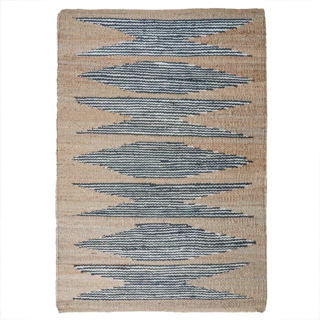 Indian Handwoven Multicolor Natural Jute Hemp Rug