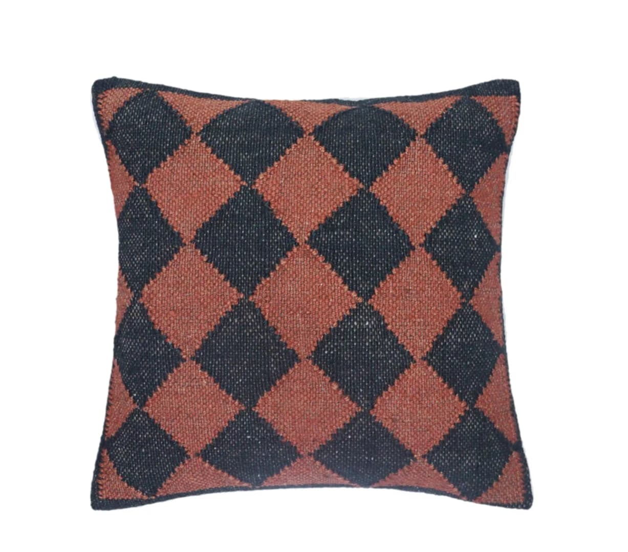 4 Set of 45x45 Vintage Kilim Wool Jute Cushion Cover