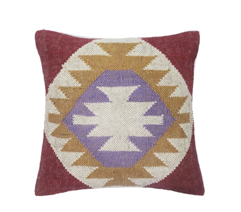 Boho Ethnic Shams Wool Jute Pillowcases