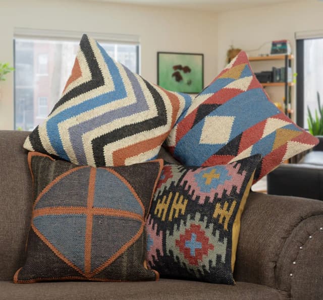 Home Decor Wool Jute Cushion Covers