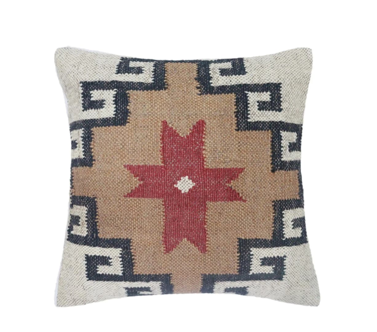 Set of 4 Handmade Wool Jute Cushion Covers