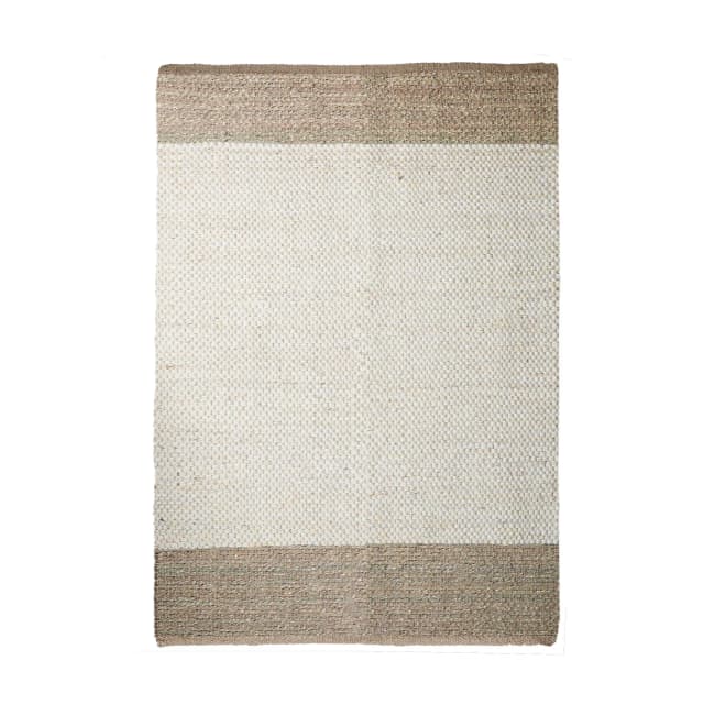 Off White and Beige Hemp Jute Rug and Runner