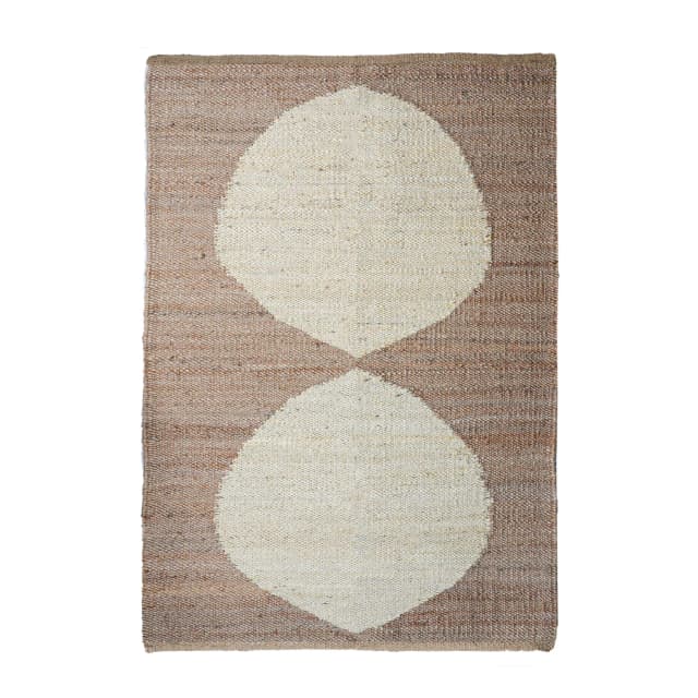 Stair Decor Handwoven Beige and Off White Jute Hemp Rug and Runner