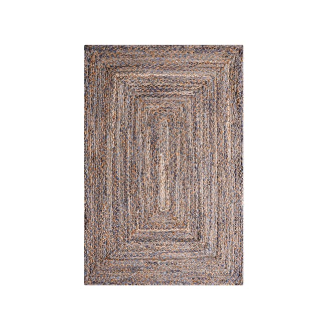 Custom Size Cotton and Jute Braided Rectangle Cotton Chindi Rug 