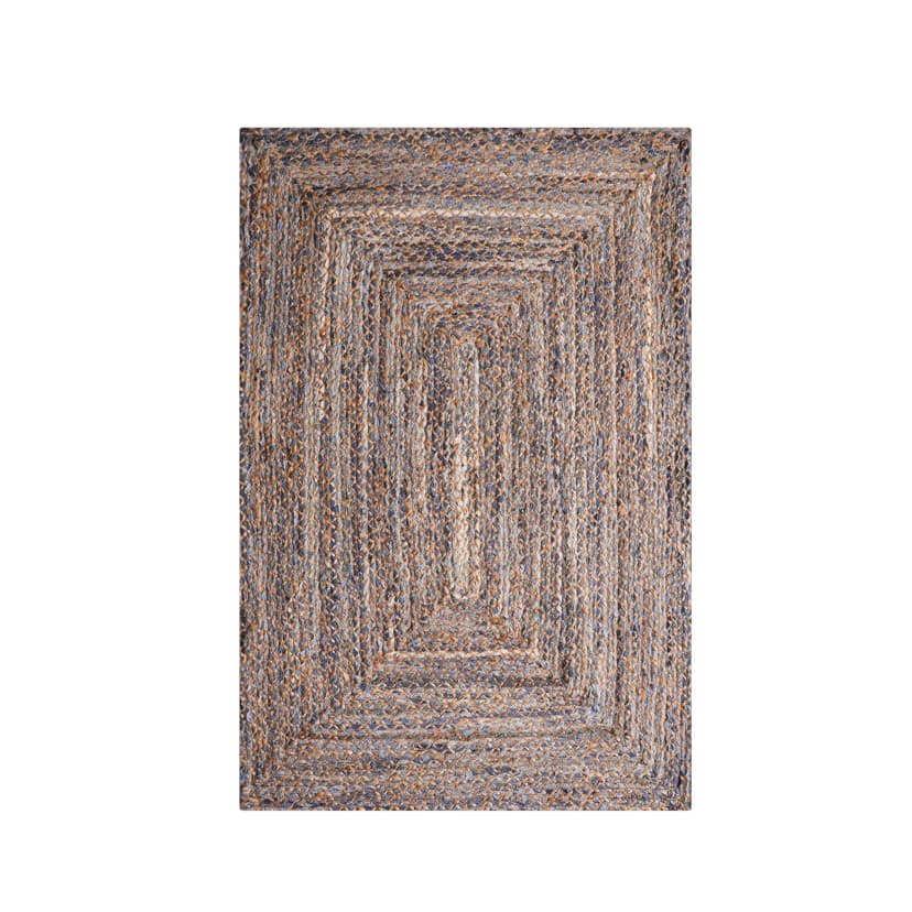 Custom Size Cotton and Jute Braided Rectangle Cotton Chindi Rug 