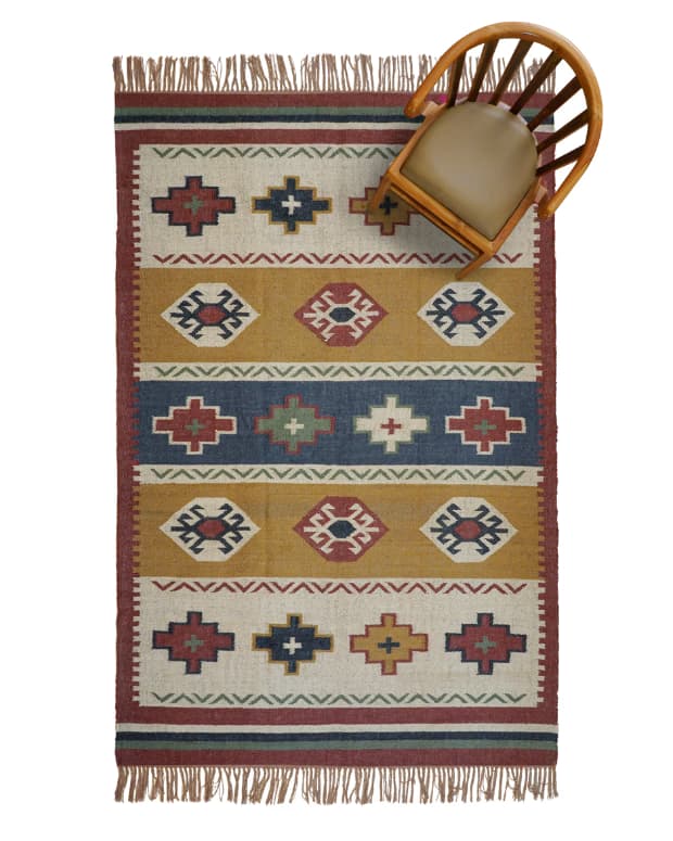 Wool Jute Rugs For Home Decor Vintage Wool Jute Rug Traditional Kilim Rug Indian Rug Vintage Rug Oushak Rug Vintage Kilim Rugs