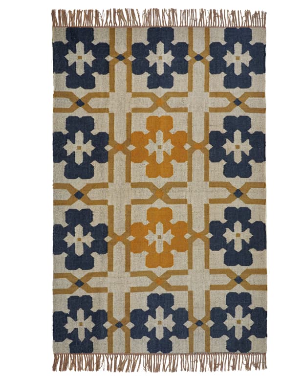 Handwoven Vintage KILIM Rug Multicolor Jute Rug wool rug Kilim Dhurrie traditional Indian Chic Victorian Hipster Living Room Decor Rug 