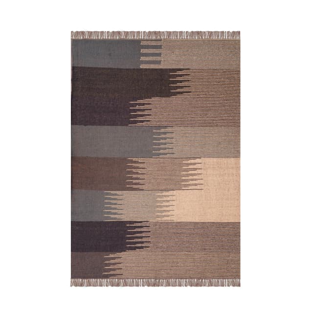 Handmade Multicolor Wool Jute Kilim Large Rug and Runner