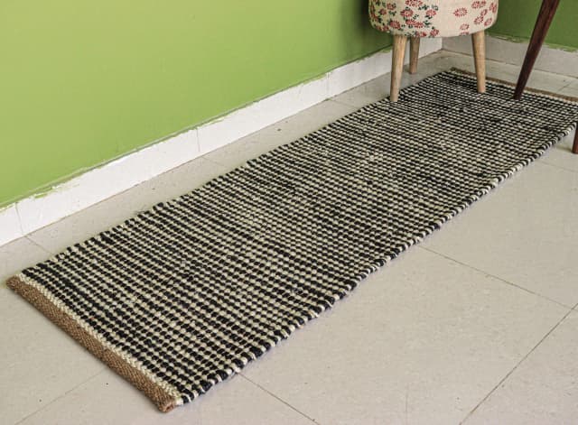 Indian Hand Loomed Multicolor Large Area Jute Hemp Runner Rug Living Home And Kitchen Decor Rug 