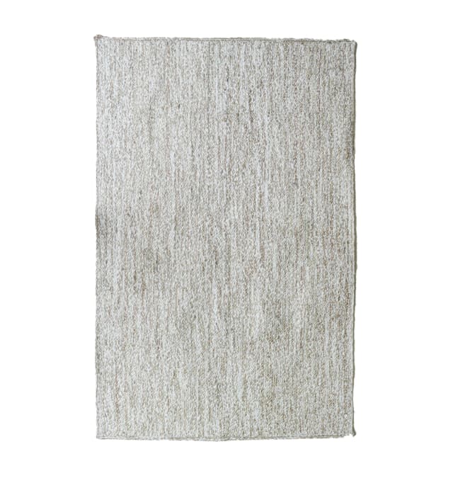 Beige White Grey Tie Dye Handmade Jute Braided Bohemian Rectangle Rug