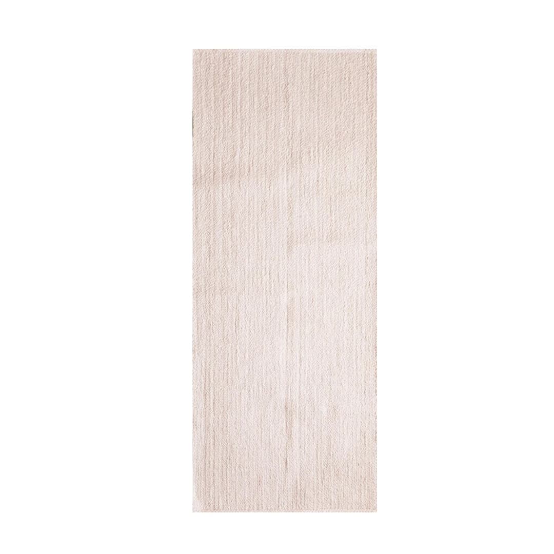 White Boho Handmade Braided Vintage Area solid Rectangle Jute Rug