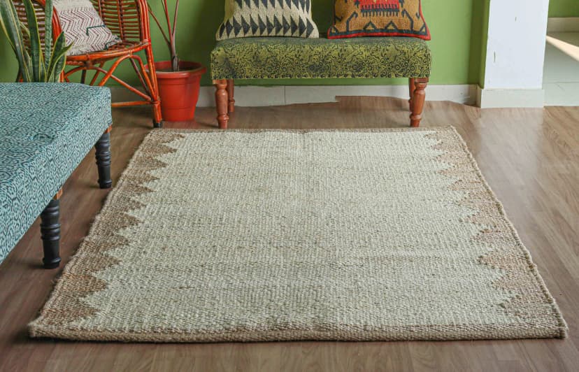 Handmade Hemp Rectangle White And Beige Color Boho Decor Hemp Hallway Decor Hemp Jute Rug Hemp For Farmhouse Carpet Vintage Large Area Hemp Dhurrie Rug 