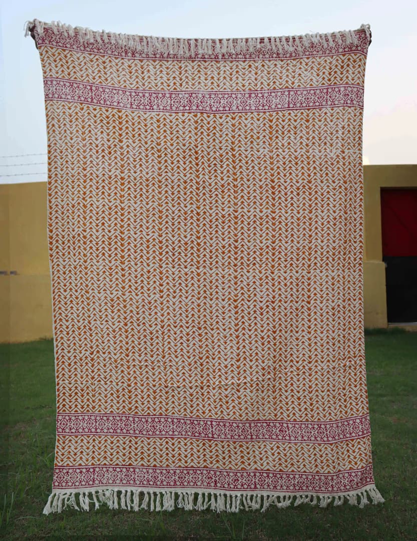 Indian Soft Cotton Throws Blankets for Sofas Hand Loom Hand Block Printed Bed Rectangle Boho Cotton Fringed Blanket Beach Throw For Living Bedroom Sofa Cover