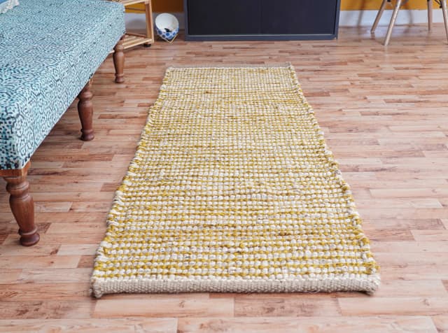 Handmade Hemp Runner Jute Rug White And Yellow Color Rug Vintage Large Area Rug Boho Decor Rug For Living Home Rug Floor Hemp Jute Rug Stair Decor Hemp Rug 