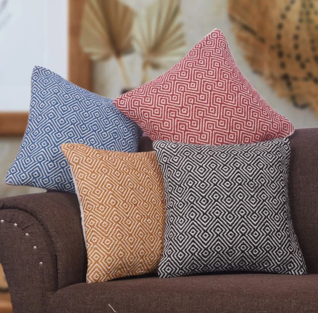 Handmade Shuttle Cotton Pillow Cover 45x45 cm Decorative Sofa And Bedroom Cushion Cover Colorful Sofa Set 