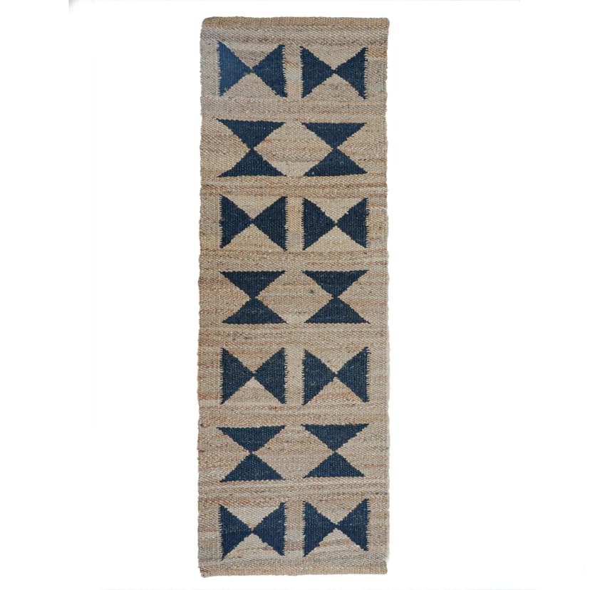 Handwoven Stair Natural Jute Hemp Rug With Black Design Bedside Runner Rug Hand Loomed Yoga Hemp Bohemian Jute Area Rug Large Area Runner Decor Rug For Living Home Rug 