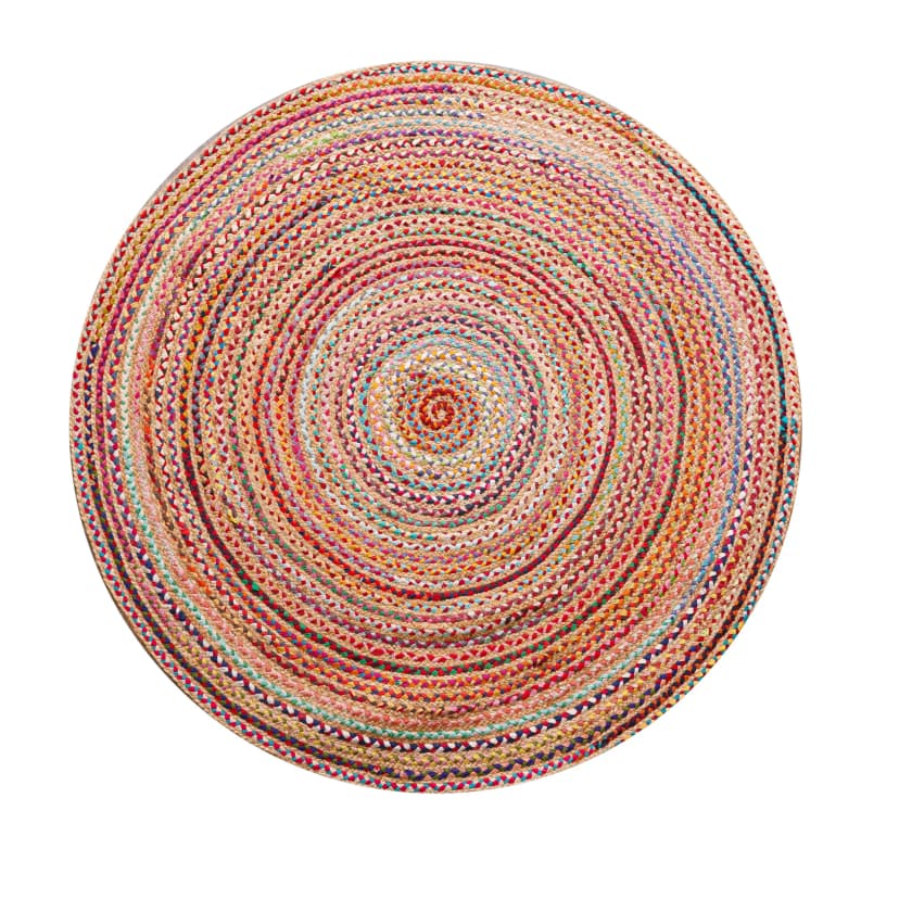Room Decorating Handmade Cotton Chindi Jute Rug Multicolor Traditional Rug Christmas Gift For Living Room Eco Friendly Rug 