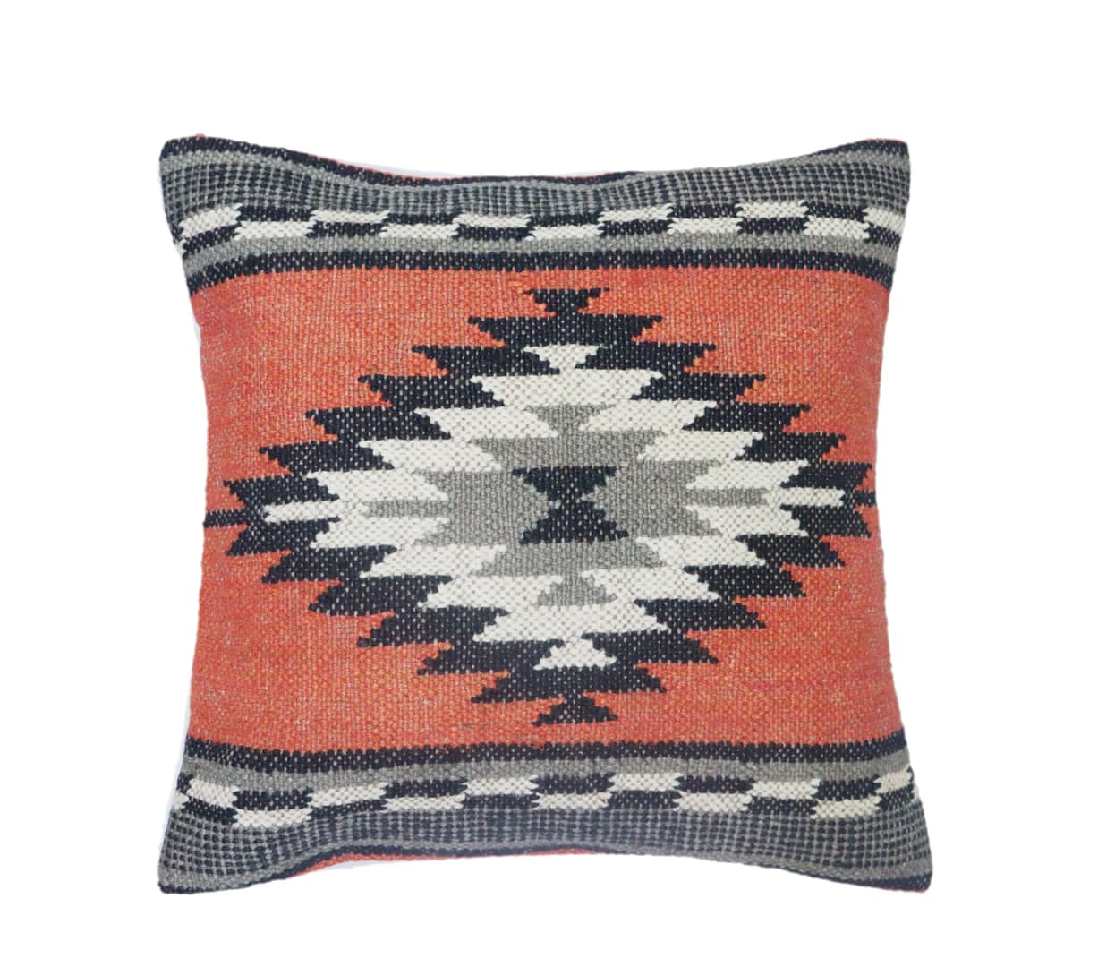 5 Set Indian Handmade Wool Jute Kilim Pillows 