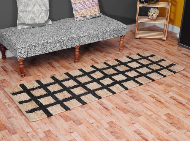 Handwoen Hemp Large Runner Jute Rug For Living Home 