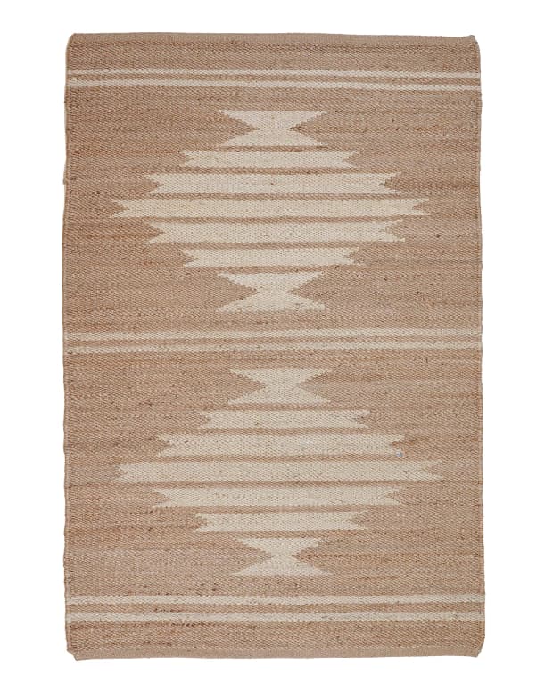 Traditional Hemp Jute Rug Handwoven Large Dhurrie Rug 