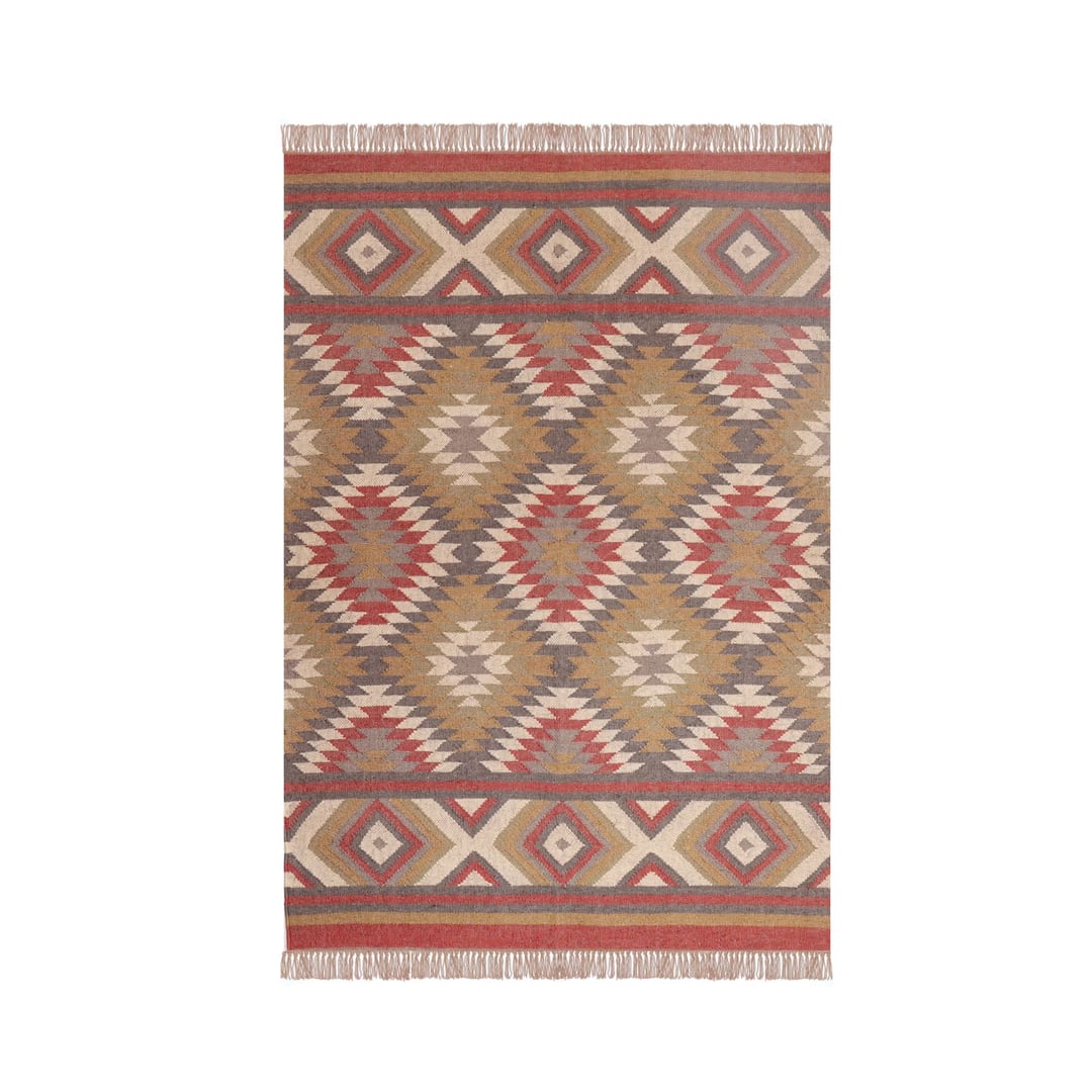 Home Decor Custom Size Bohemian Wool Jute Kilim Rugs