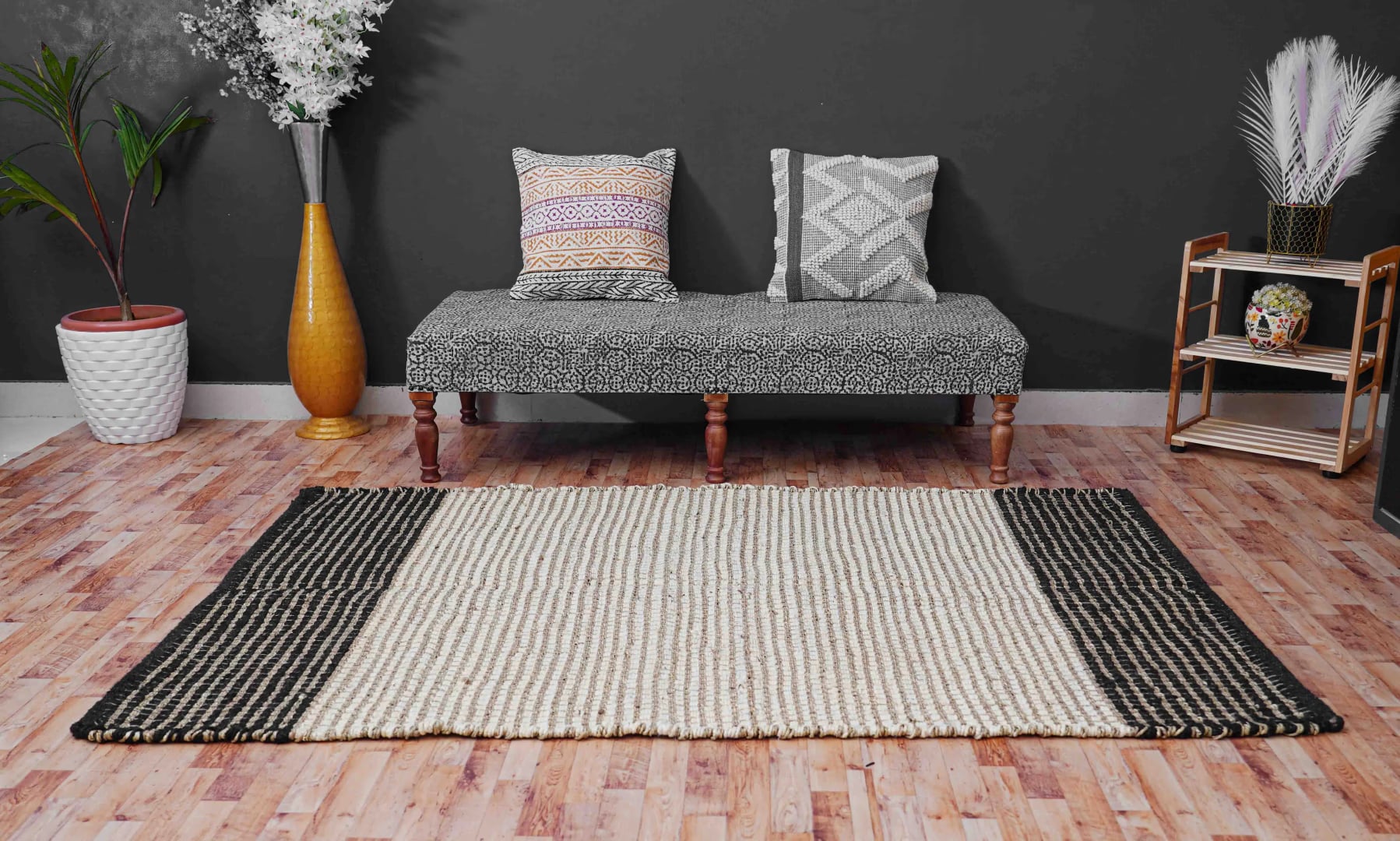 Indian Hand Loomed Custom Size Multicolor Jute Hemp Rectangle Shape Jute Rug Vintage Large Area Rug For Living Room Decor Rug 