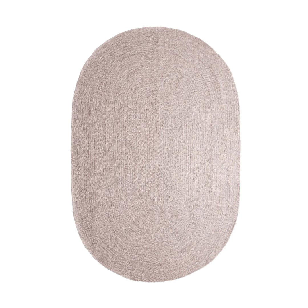 Handmade Braided Bohemian Custom Color Large Area Oval Jute Rug