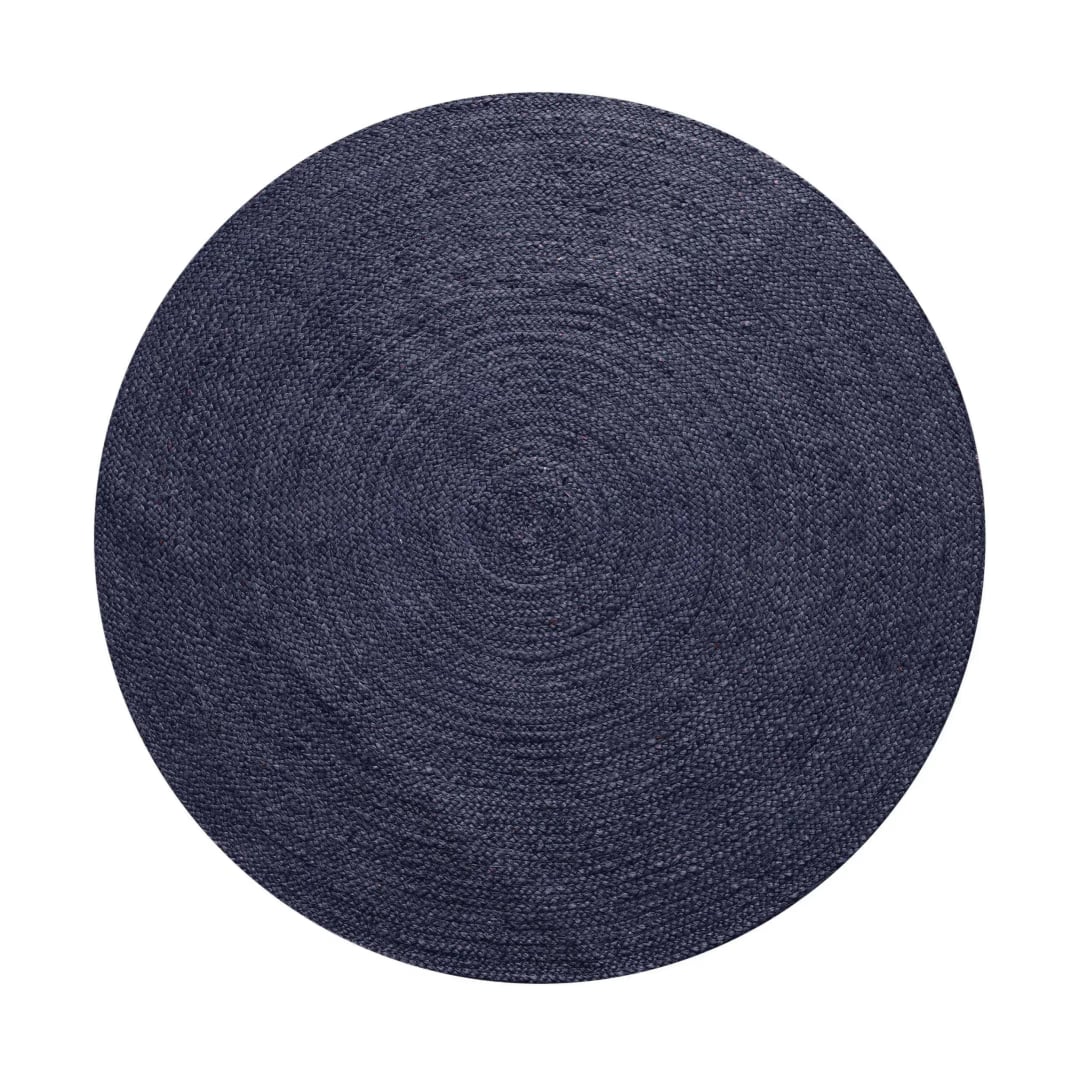 Hand Braided Eco Friendly Bohemian Custom Color Jute Round Rug