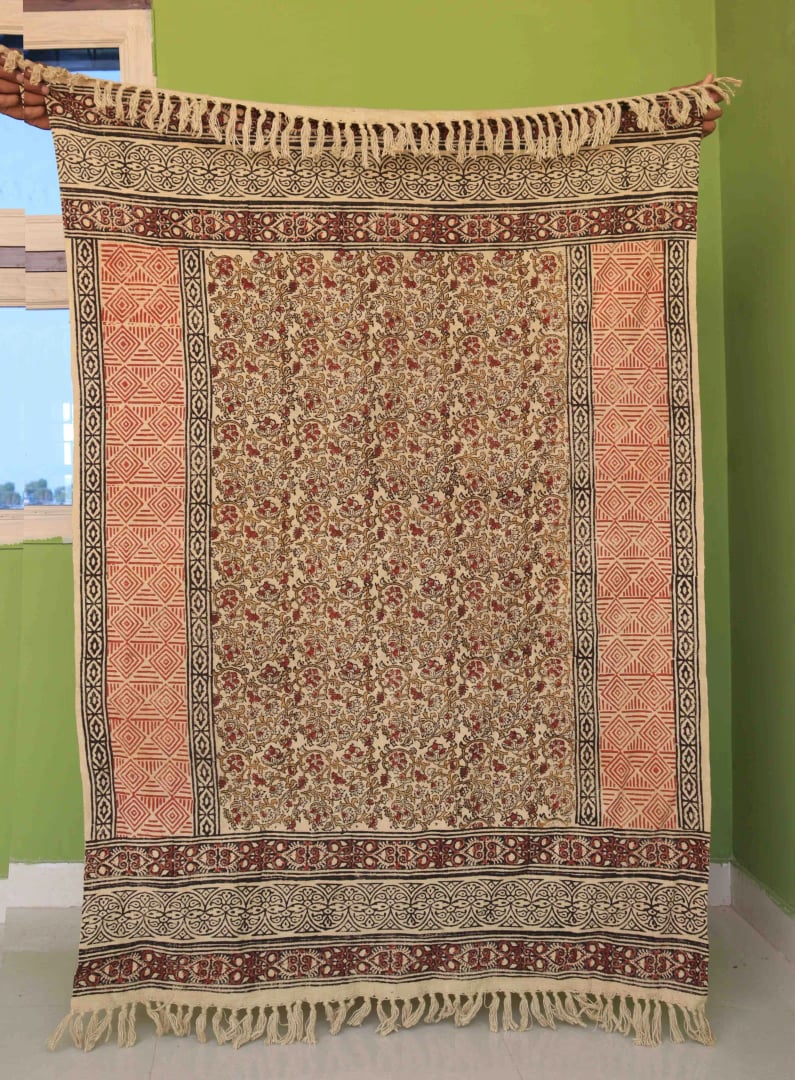 Indian Handmade Soft Cotton Throw Blanket Bohemian Handmade Throw Blankets and Throws Hand Loomed Cloth Soft Cotton Blanket Boho Ethnic Beach Towel Decor Sofa