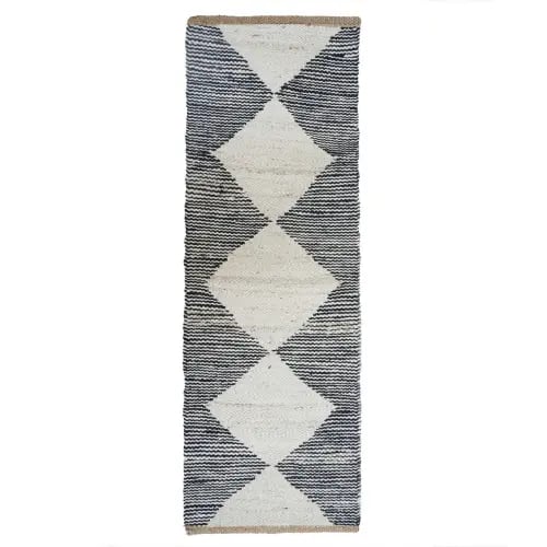 Hand Weaving White And Black Color Rectangle Doormat Runner Lagre Area Rug Vintage Hemp Jute Rug For Living Room Decor Rug Decorating Runner Interier Style making Hallway 