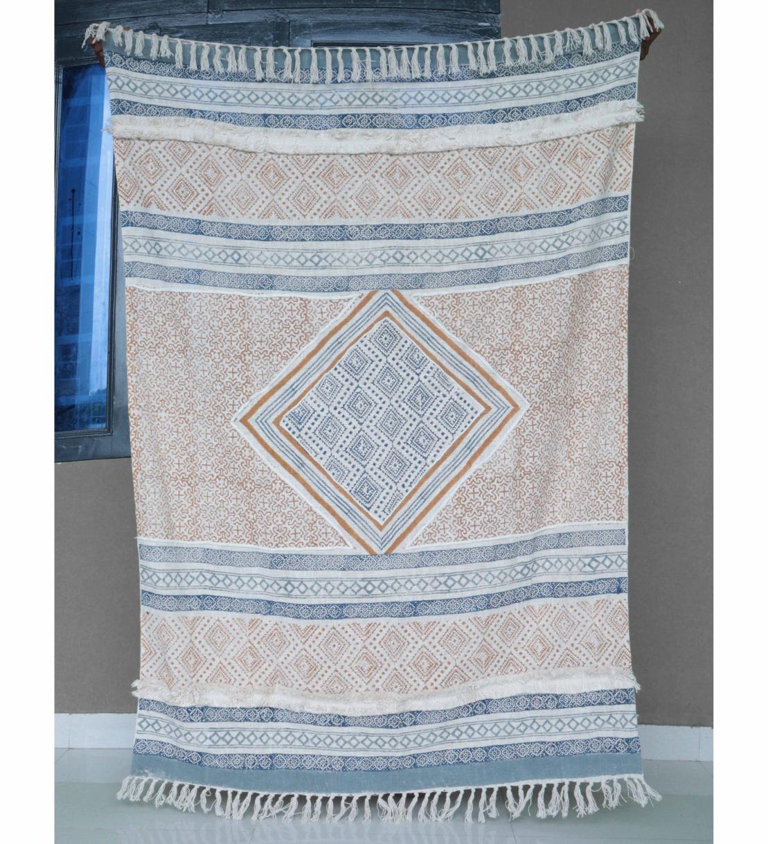 Hand Loomed Cotton Throw Blanket