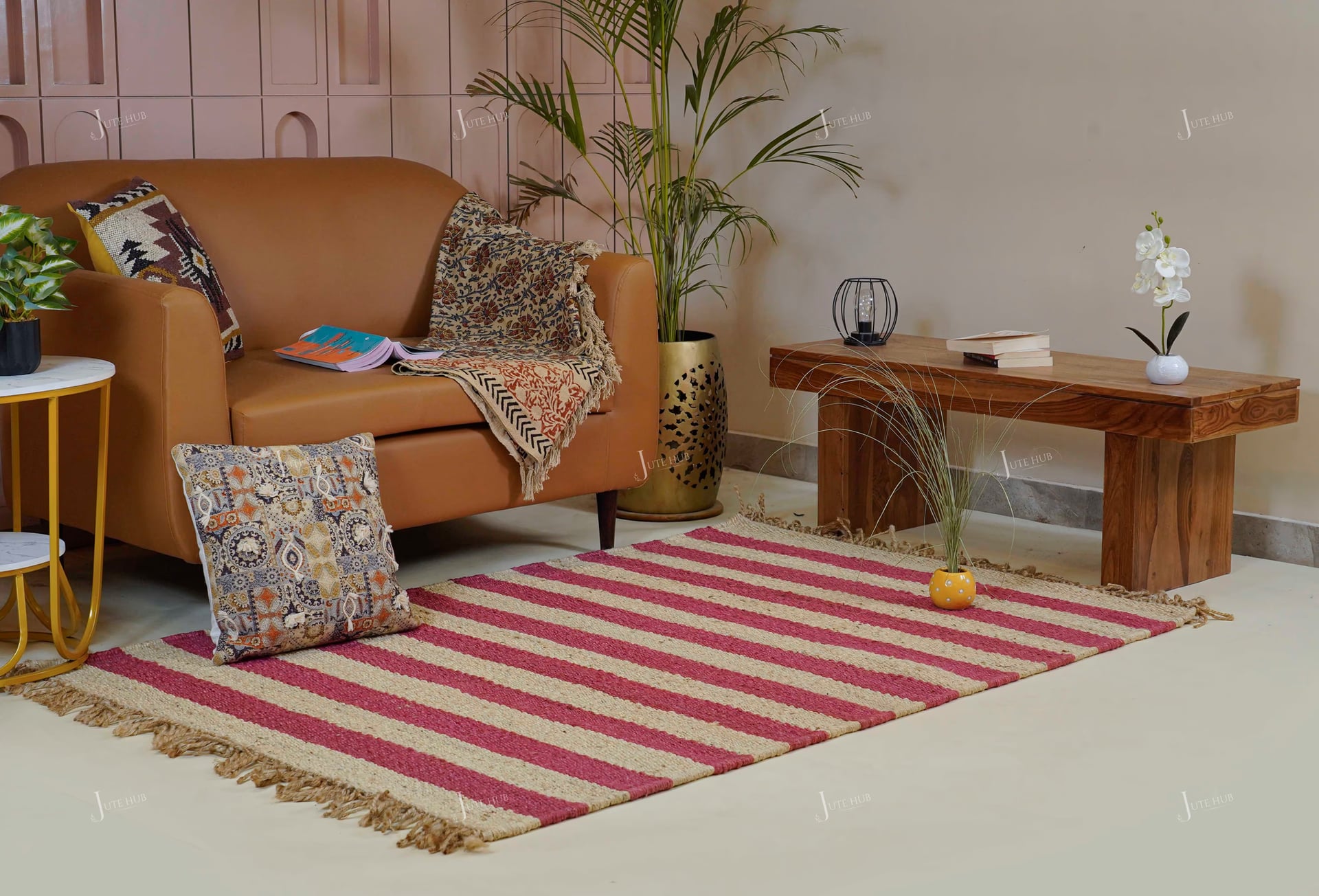 Custom Size Handwoven Hemp Rug