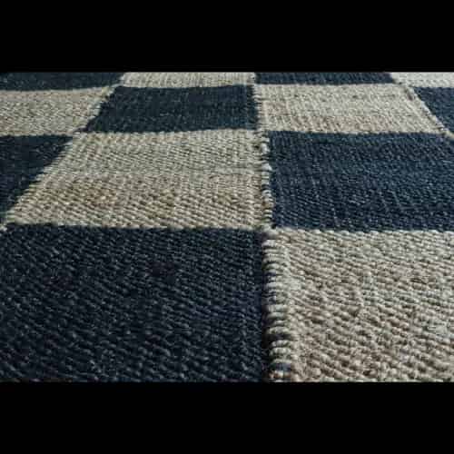 Home Decor Bohemian Natural and Black Jute Hemp Rug - Image 3