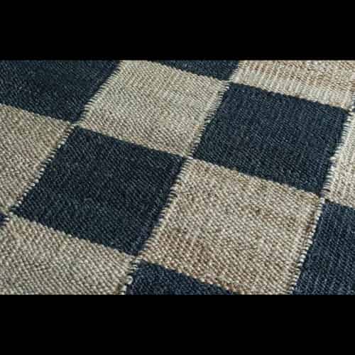 Home Decor Bohemian Natural and Black Jute Hemp Rug - Image 4