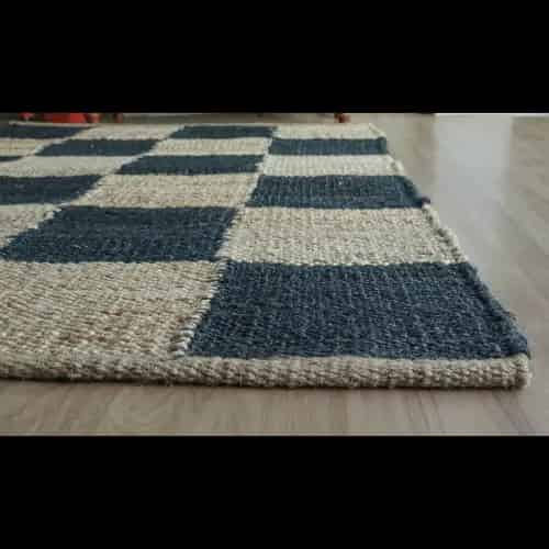 Home Decor Bohemian Natural and Black Jute Hemp Rug - Image 6