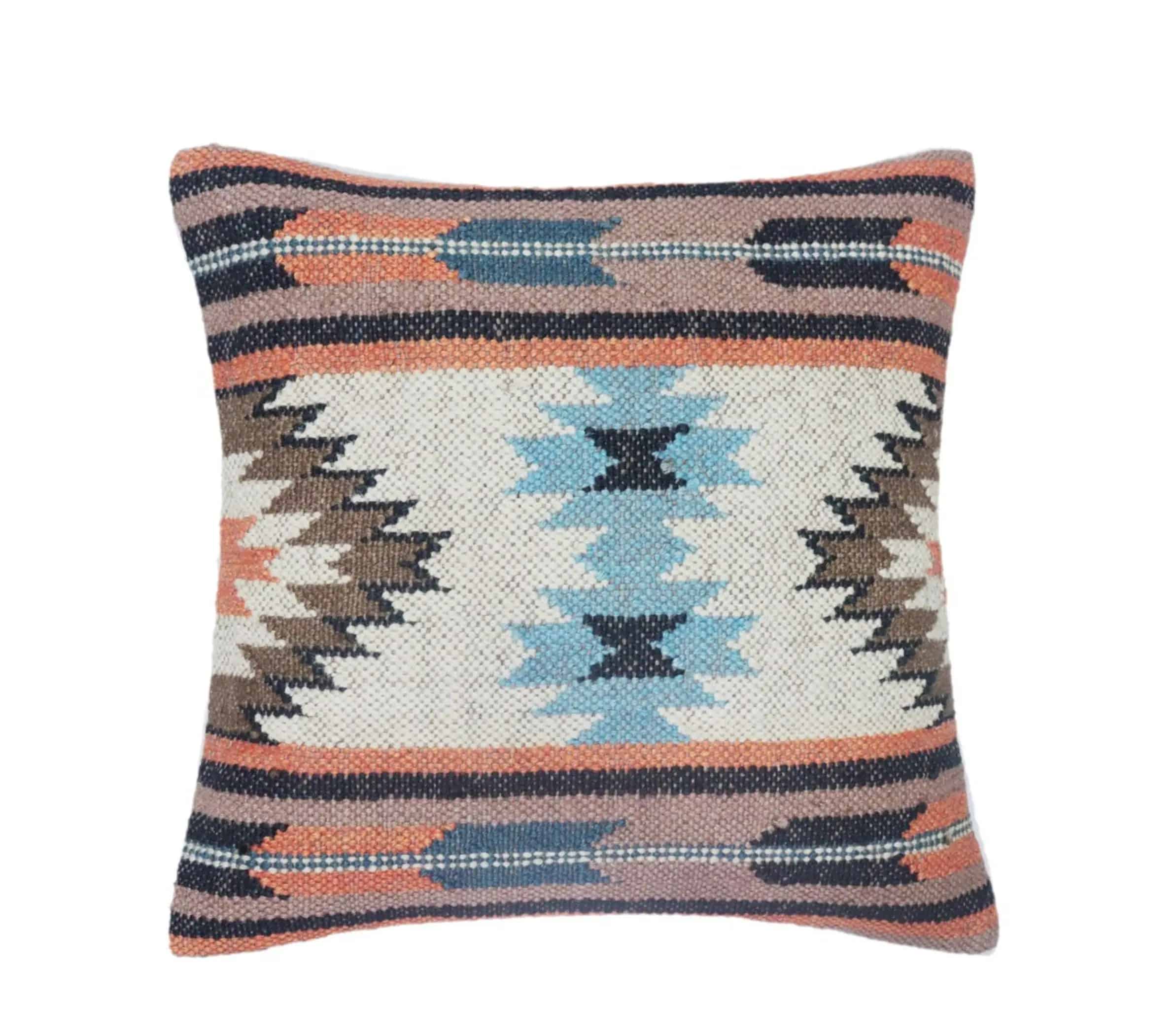 Set of 4 Handwoven Wool Jute Cushion Covers - Image 5