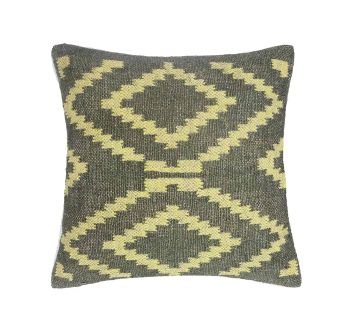 Indian Handmade Turkish Wool Jute Cushion Cover - Image 1