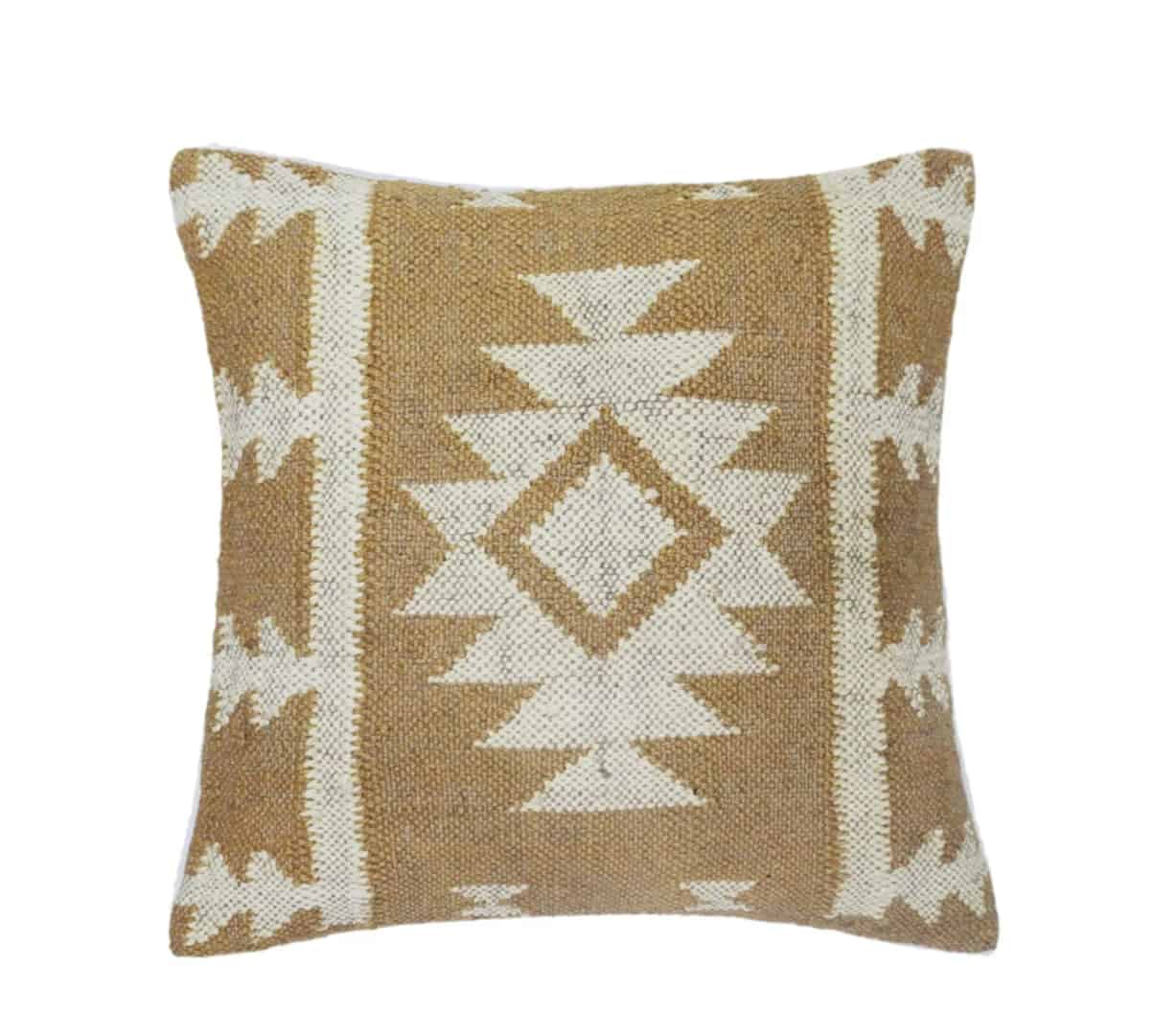 45x45 cm Set of 4 Wool jute Vintage Kilim Cushion Covers - Image 4