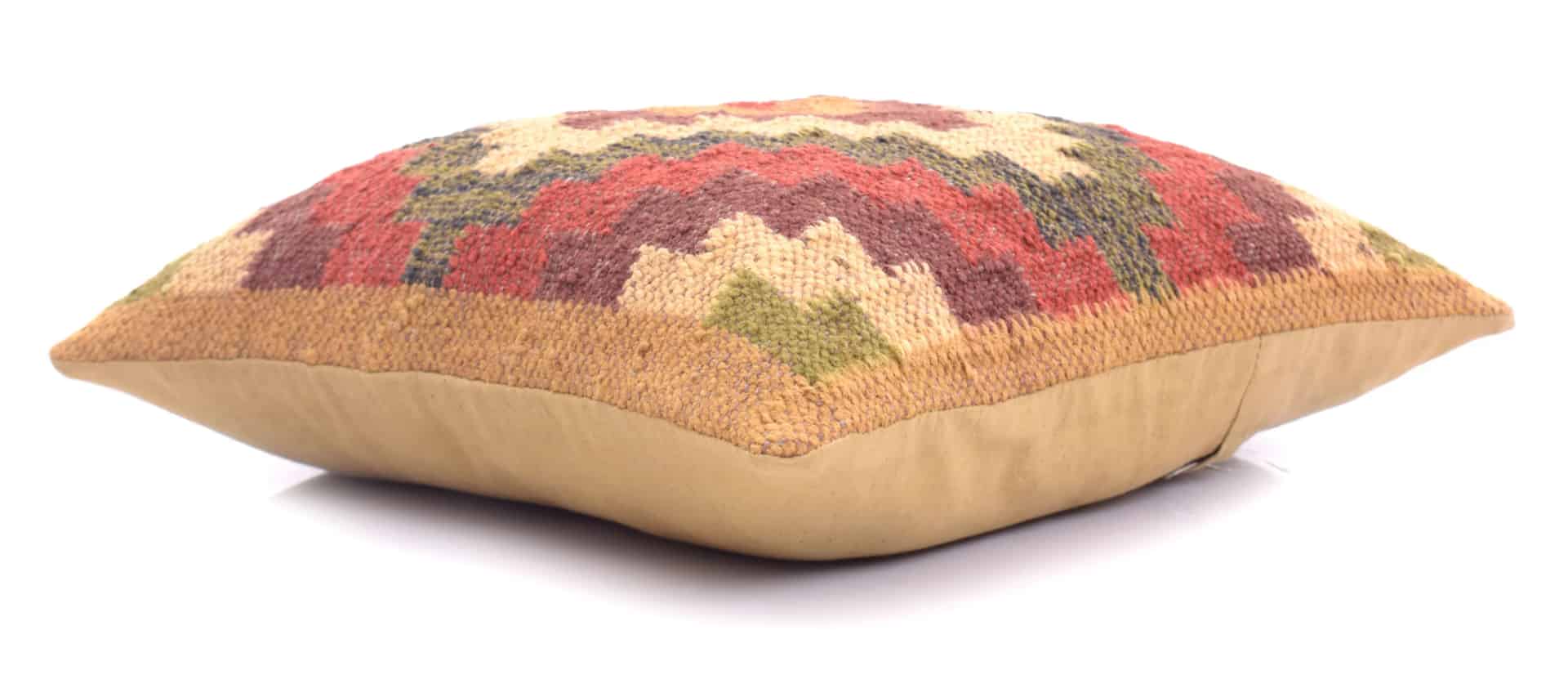 45x45cm Turkish Vintage Kilim Wool Jute Pillowcases - Image 2