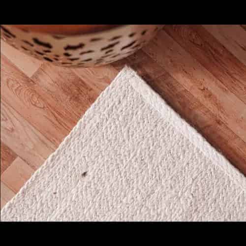 Solid White Hand Braided Jute Rug - Image 5