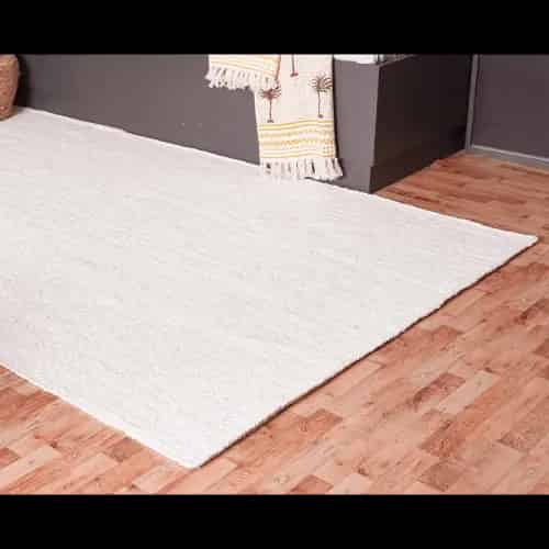 Solid White Hand Braided Jute Rug - Image 4