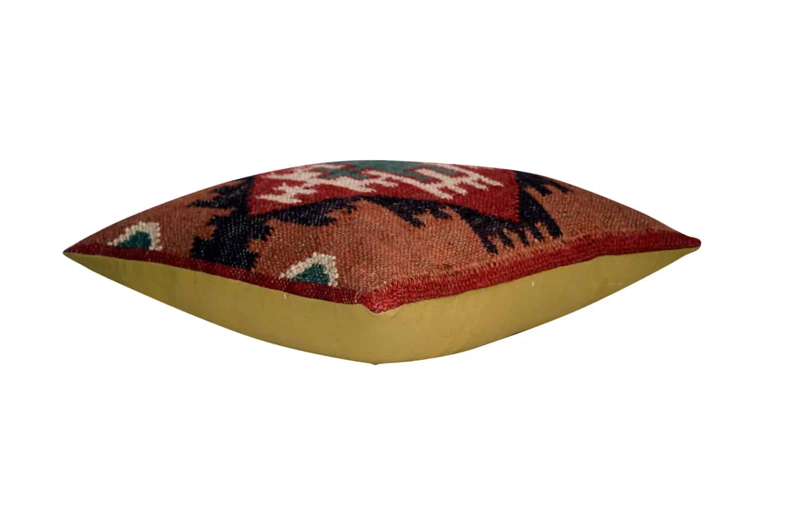 Indian Handwoven Vintage Kilim Cushion Cover - Image 2