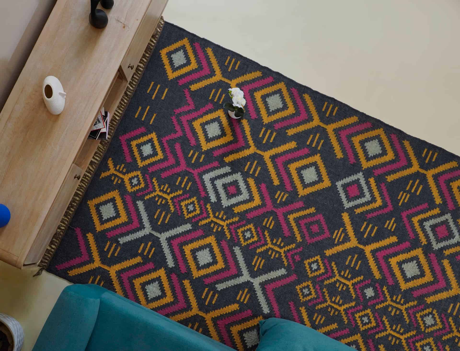 Chouhan-KLM400016 Nomad Ember Geometric Jute Area Rug with Fringe - Image 7